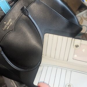 Kate Spade Black Bag with Cream Wallet